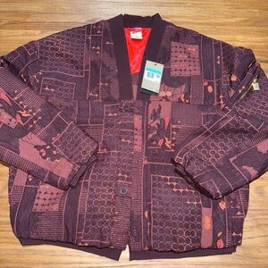 NWT Nike Naomi Osaka Jacquard Jacket Burgundy FV7795-652 Women Size L $300